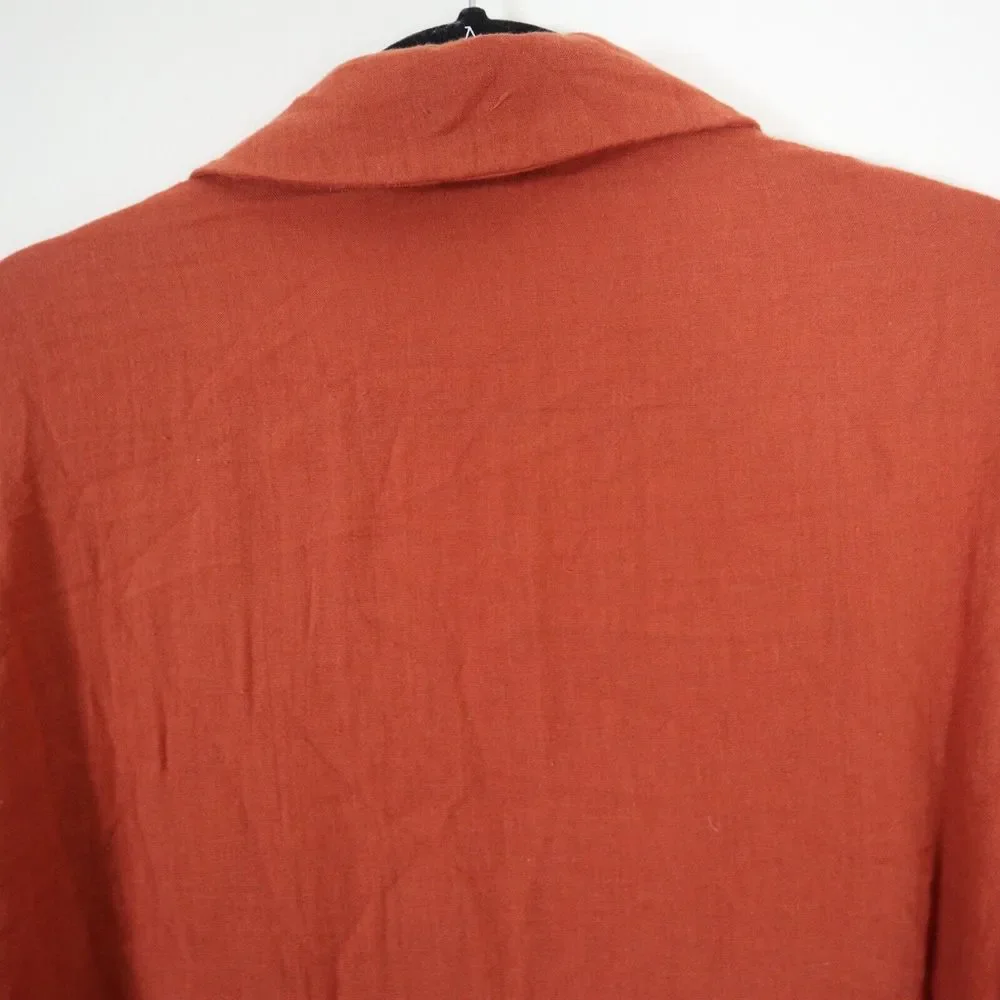 NWT Free People Size XS Lyra Tiered Bed Jacket Gauzey Rust Orange - Picture 9 of 11